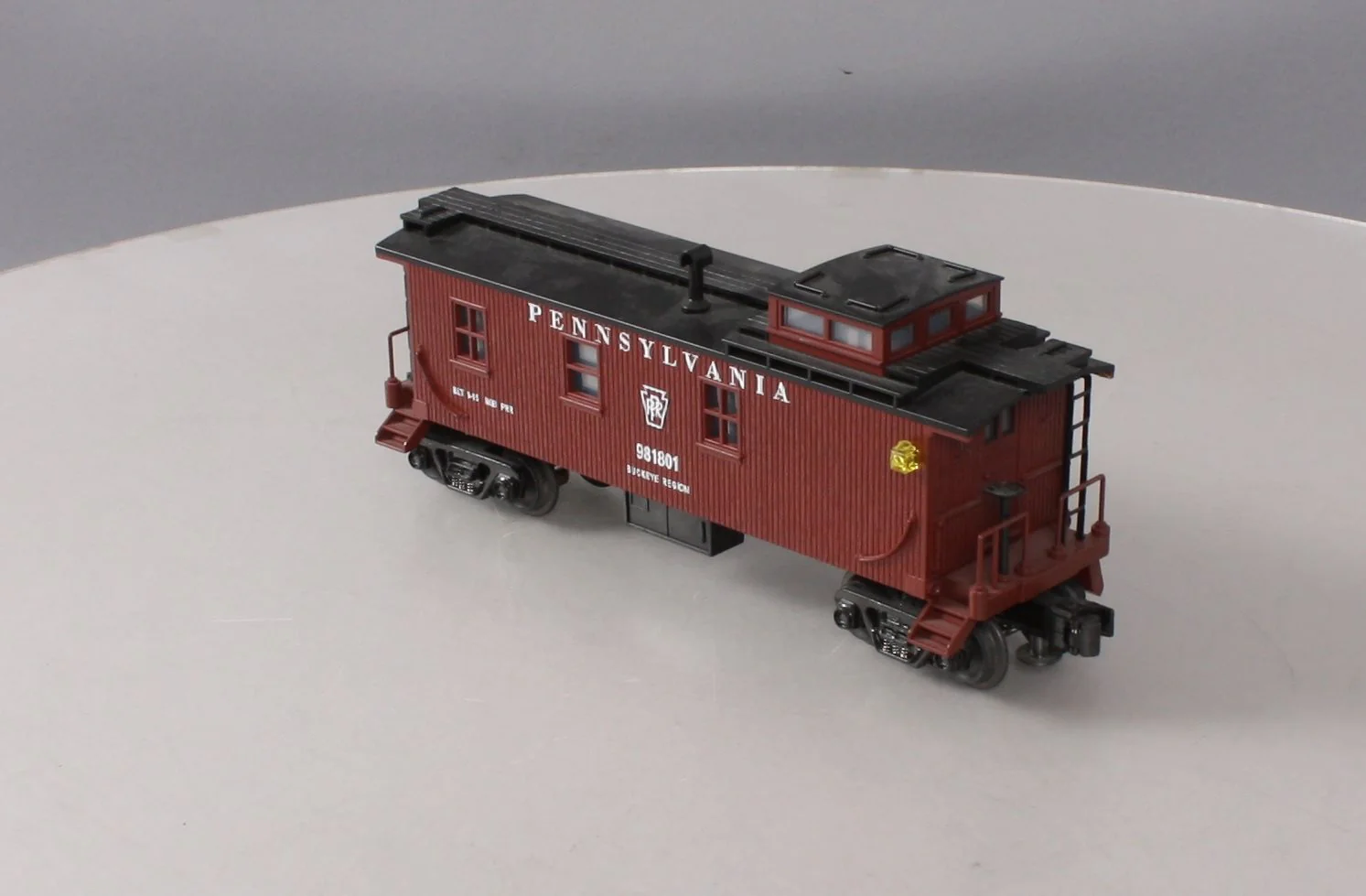 MTH 30-7722 O Gauge RailKing Pennsylvania Railroad Woodsided Caboose #981801 LN/Box - Image 3