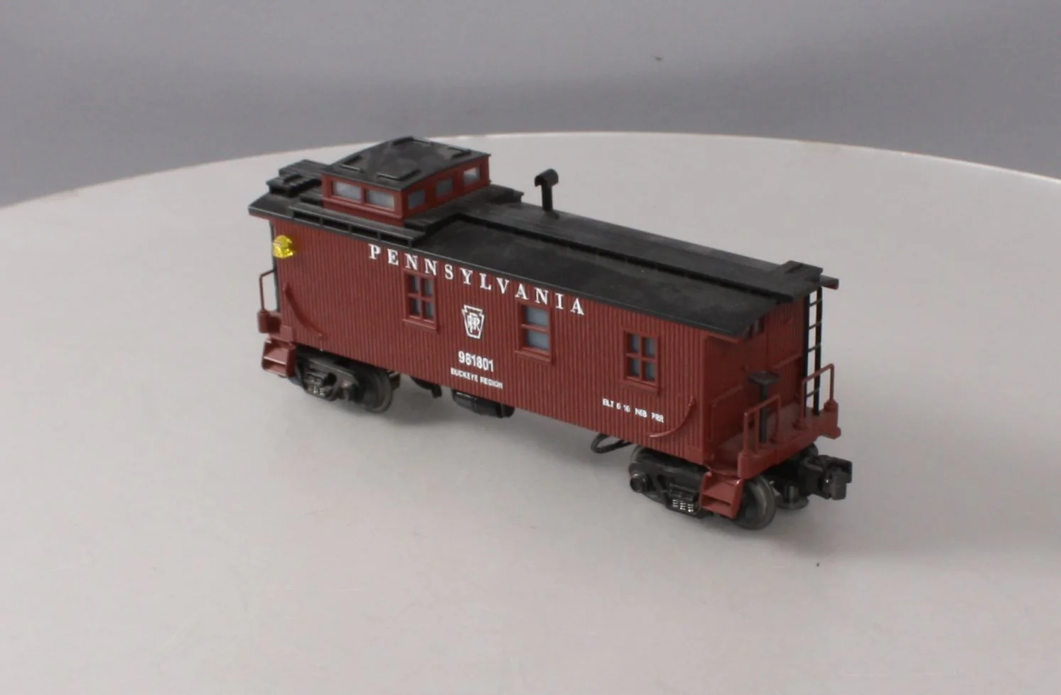 MTH 30-7722 O Gauge RailKing Pennsylvania Railroad Woodsided Caboose #981801 LN/Box - Image 7