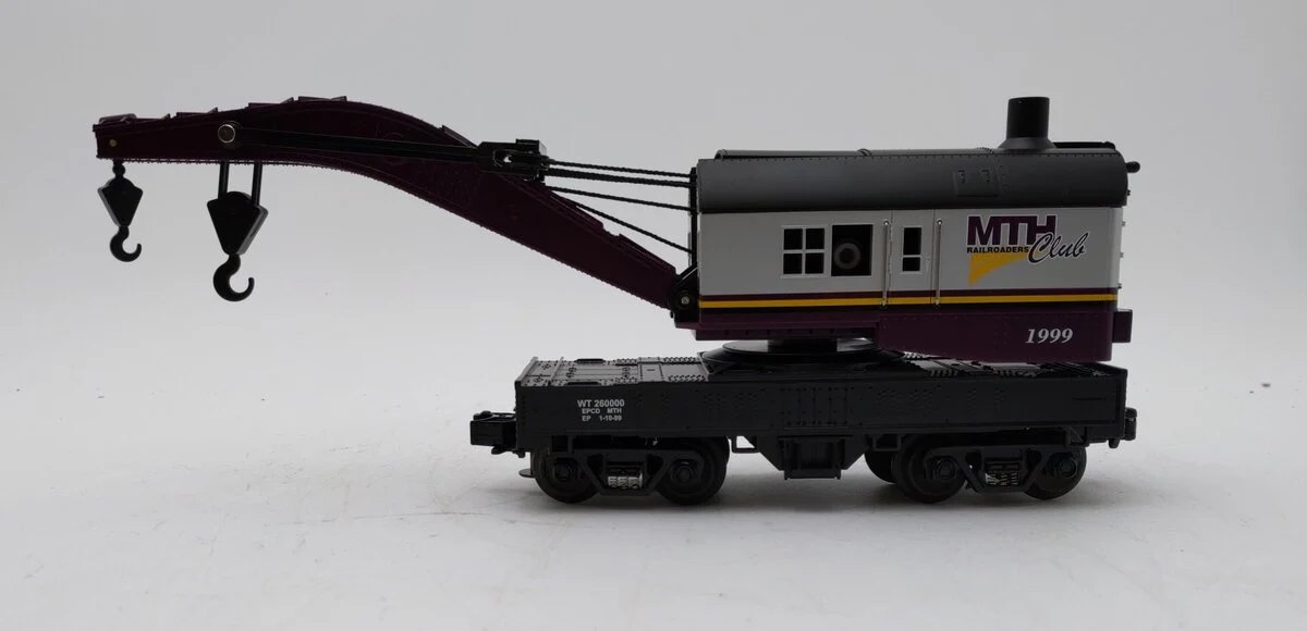 MTH 30-7928 O Gauge MTHRRC 1999 Operating Crane Car EX/Box - Image 2