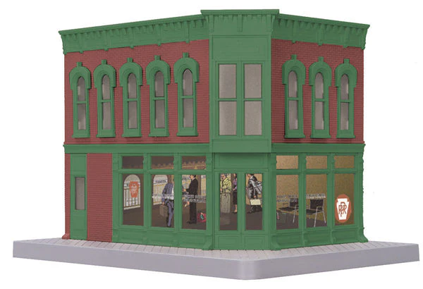 MTH 30-90159 O PRR Ticket Office Opposite Corner Building w/Blinking Sign LN/Box