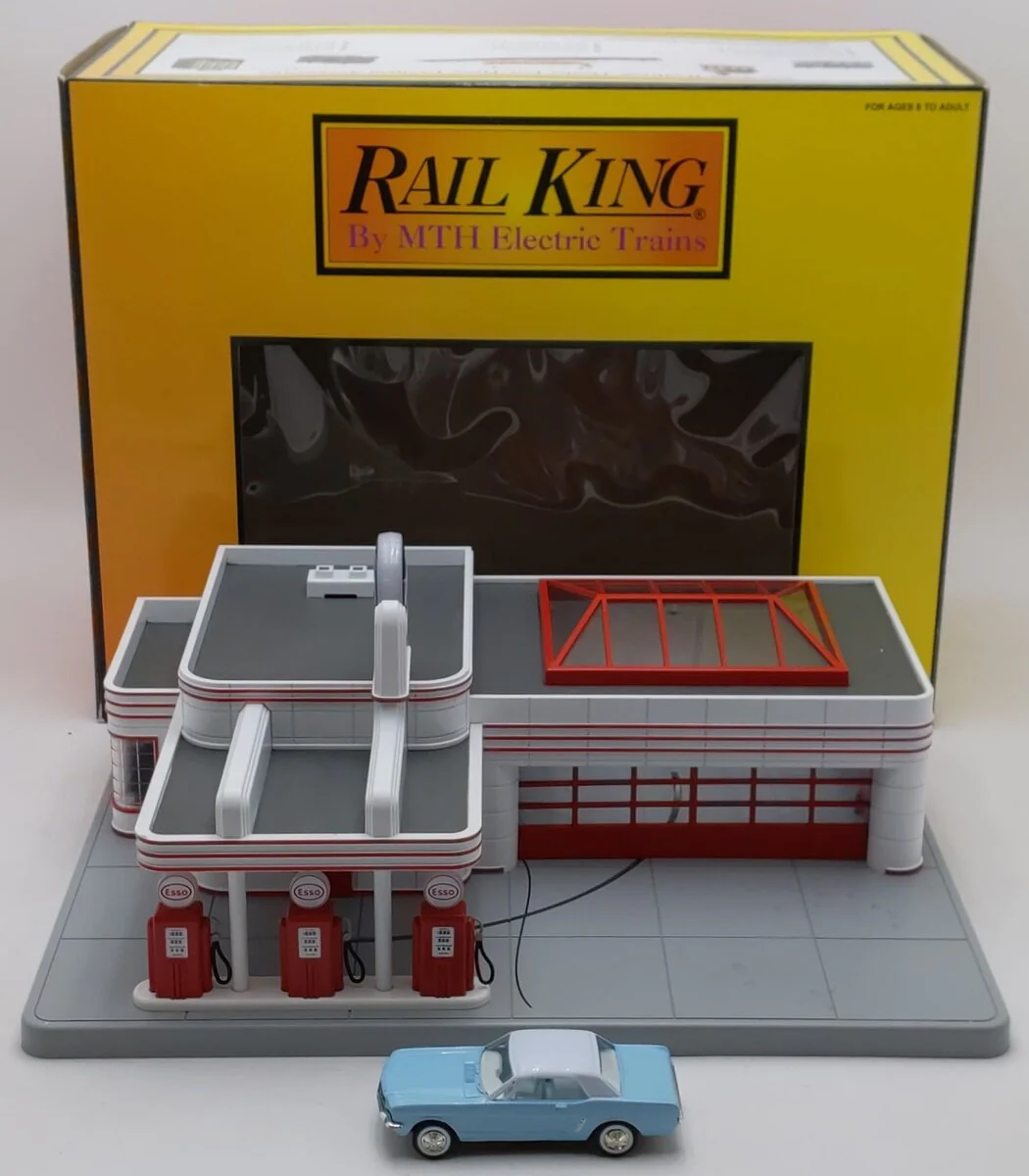 MTH 30-9106 O Gauge Esso Operating Gas Station EX/Box