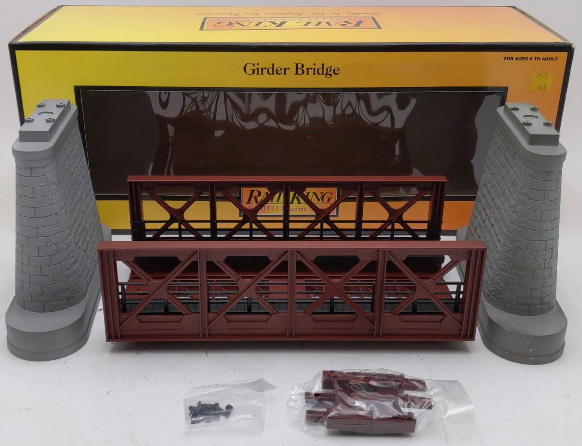 MTH 40-1032 O Gauge Rust Girder Bridge and Bridge Piers NIB