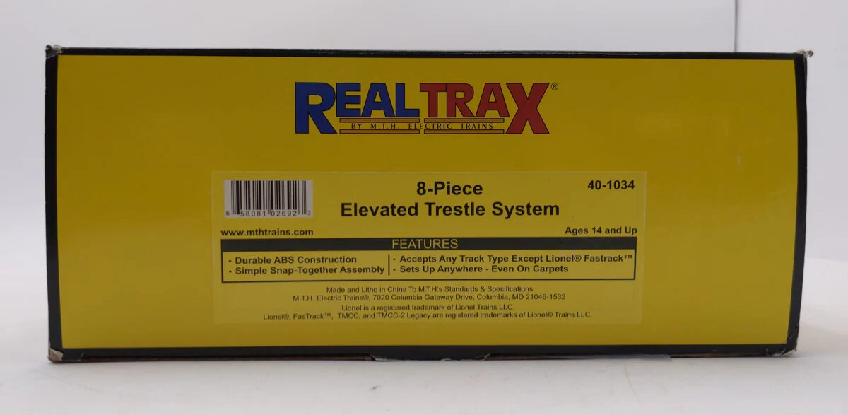 MTH 40-1034 O RealTrax Elevated Trestle Set (Pack of 8) NIB - Image 3