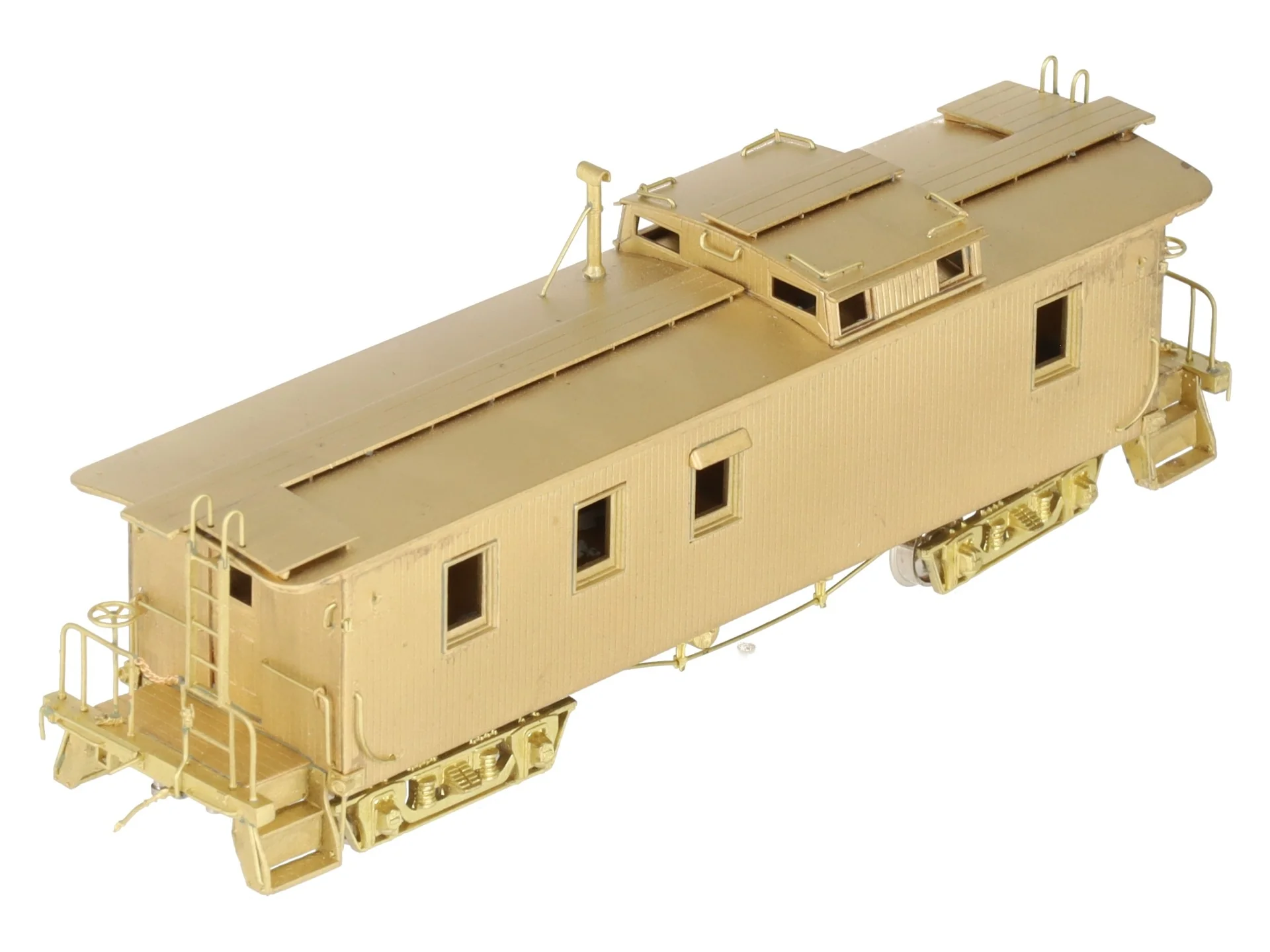 New England Rail HO Scale Brass Boston & Maine Wood Caboose #104000 Series EX/Box - Image 3