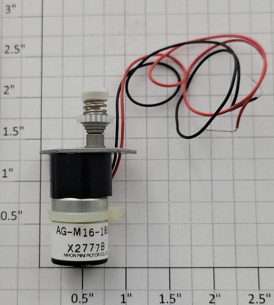 Nihon AG-M16-185 18-Volt Brushless DC Motor with Gear Head and Wiring