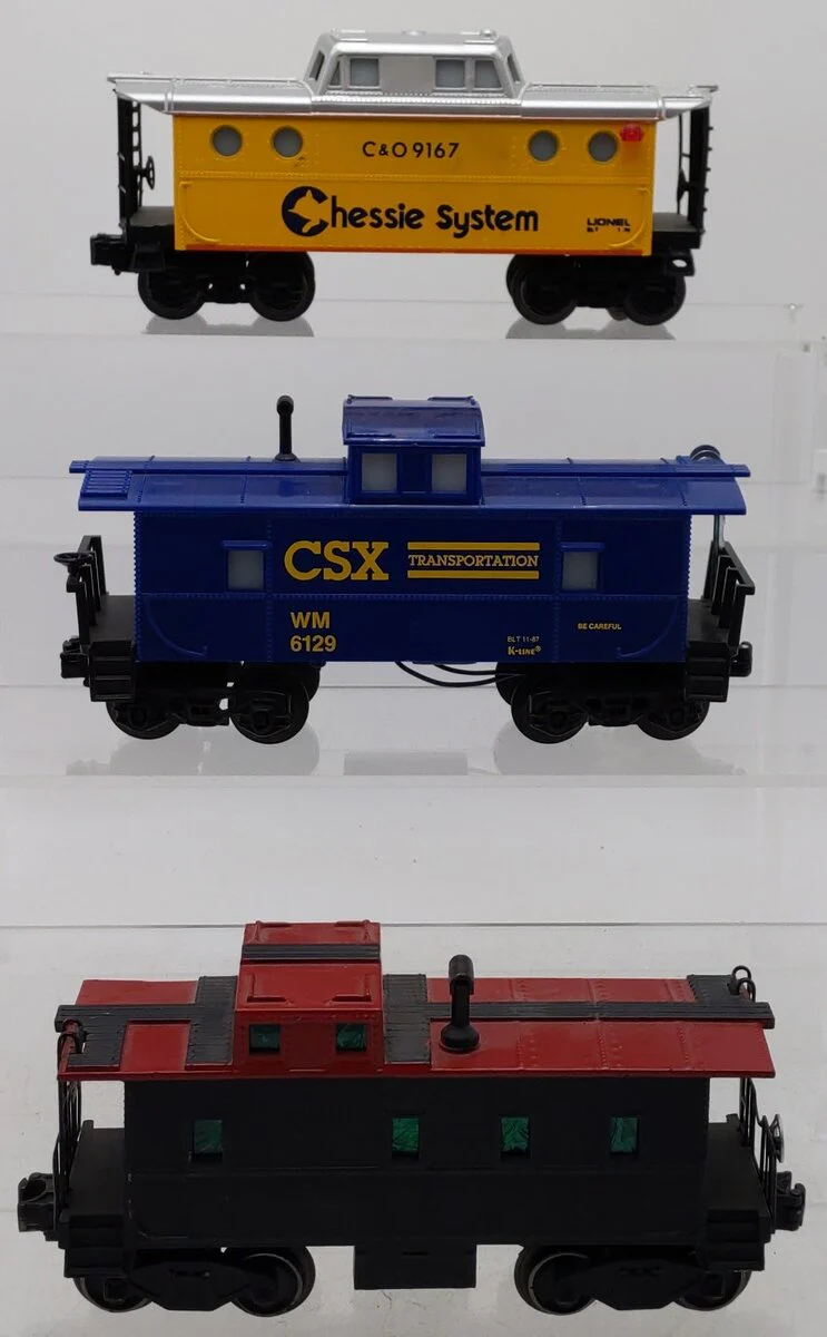 O Gauge Assorted Caboose Cars: K-6613, 6-9167 [3] EX - Image 2