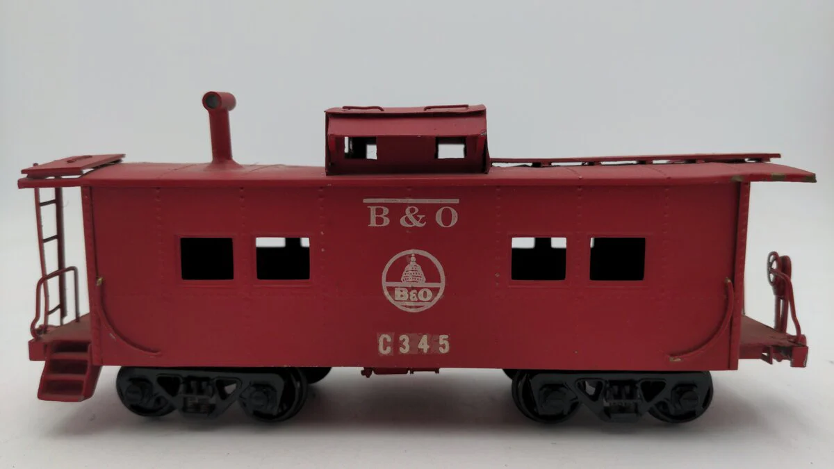 O Scale 2 Rail BRASS CUSTOM Baltimore & Ohio Caboose #C-345 EX