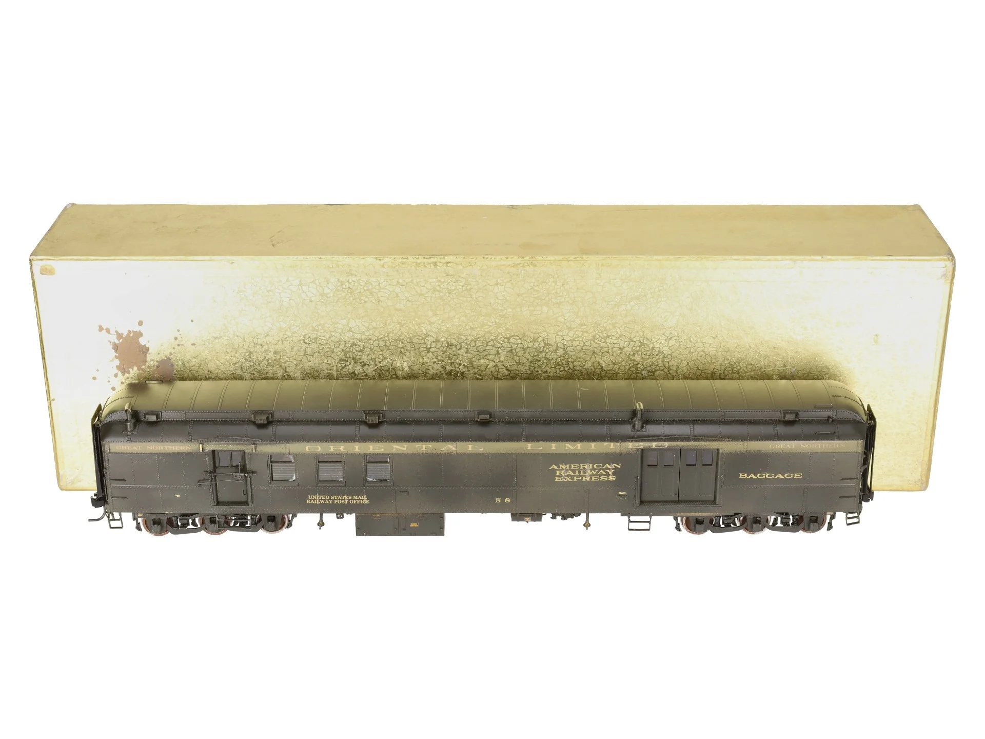 Oriental Limited 740 O Brass Great Northern Baggage/Mail Car #58 - Custom 2R/Box