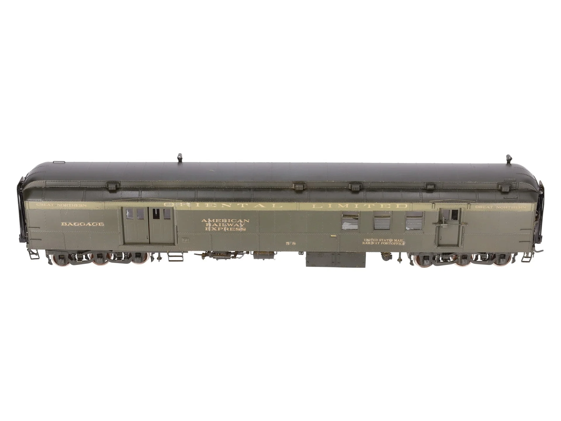 Oriental Limited 740 O Brass Great Northern Baggage/Mail Car #58 - Custom 2R/Box - Image 10