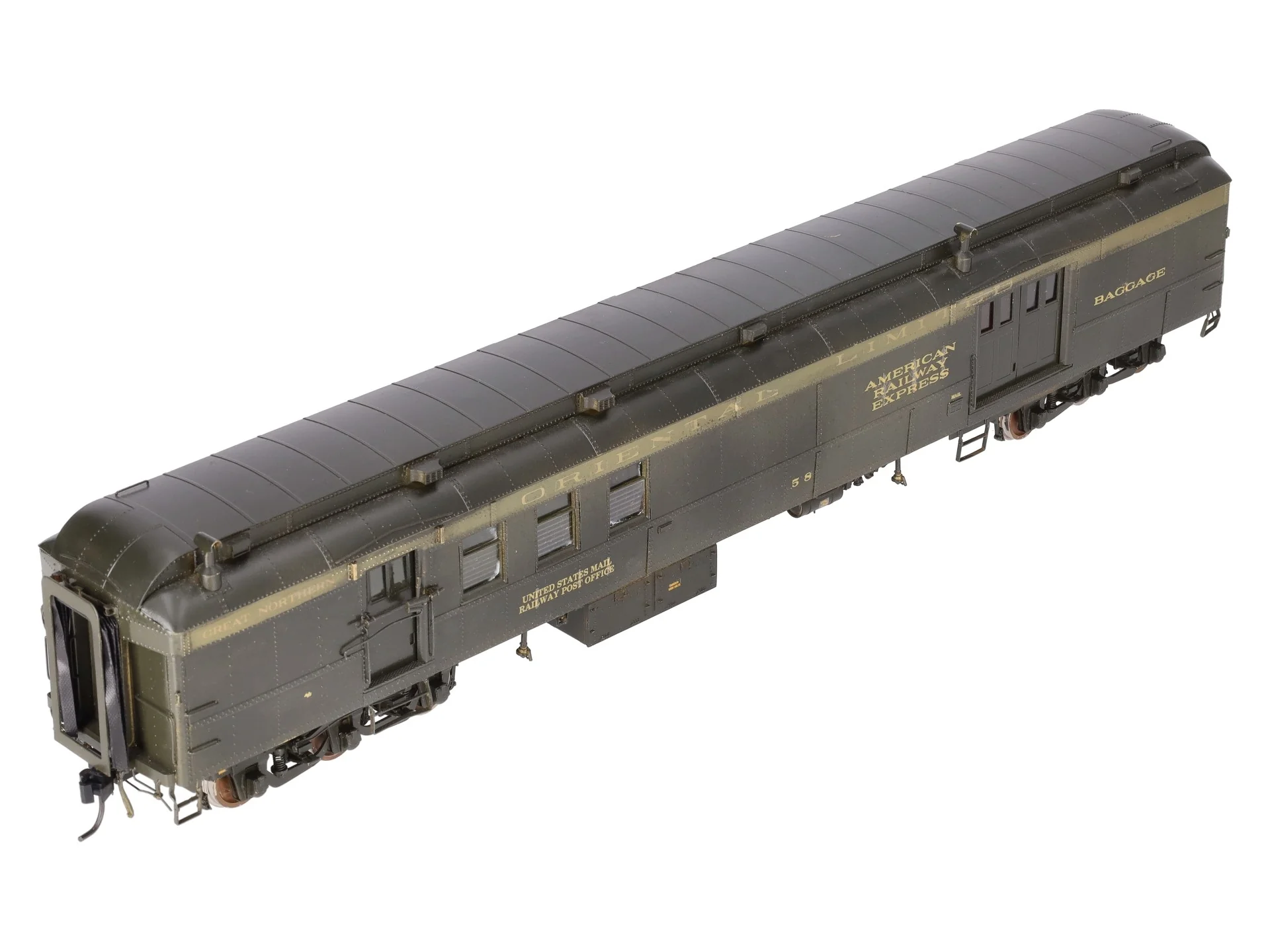 Oriental Limited 740 O Brass Great Northern Baggage/Mail Car #58 - Custom 2R/Box - Image 5
