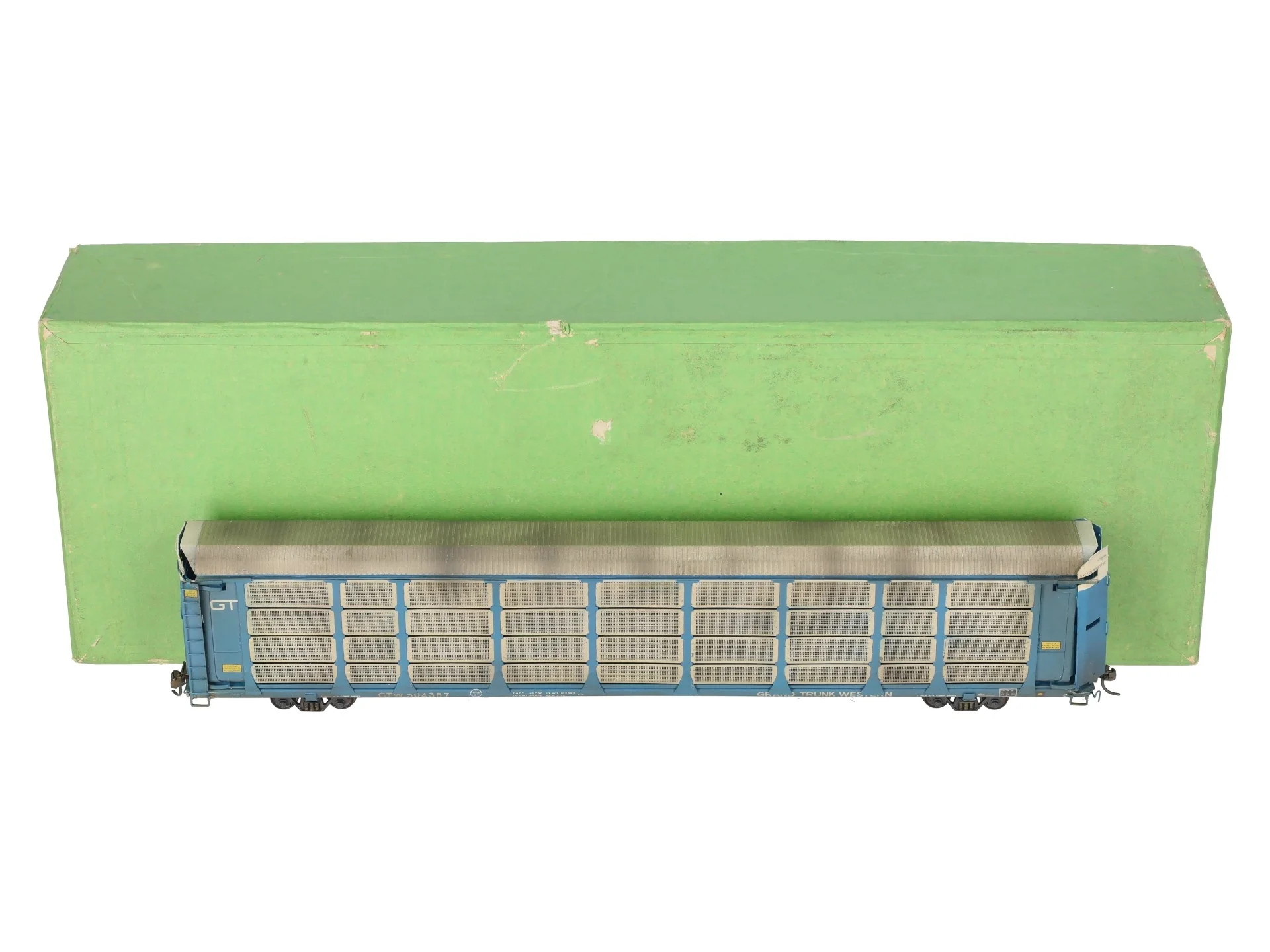 Overland 1323 HO BRASS Custom GTW Auto Rack Bi-Level Thrall w/ Closed Sides/Box