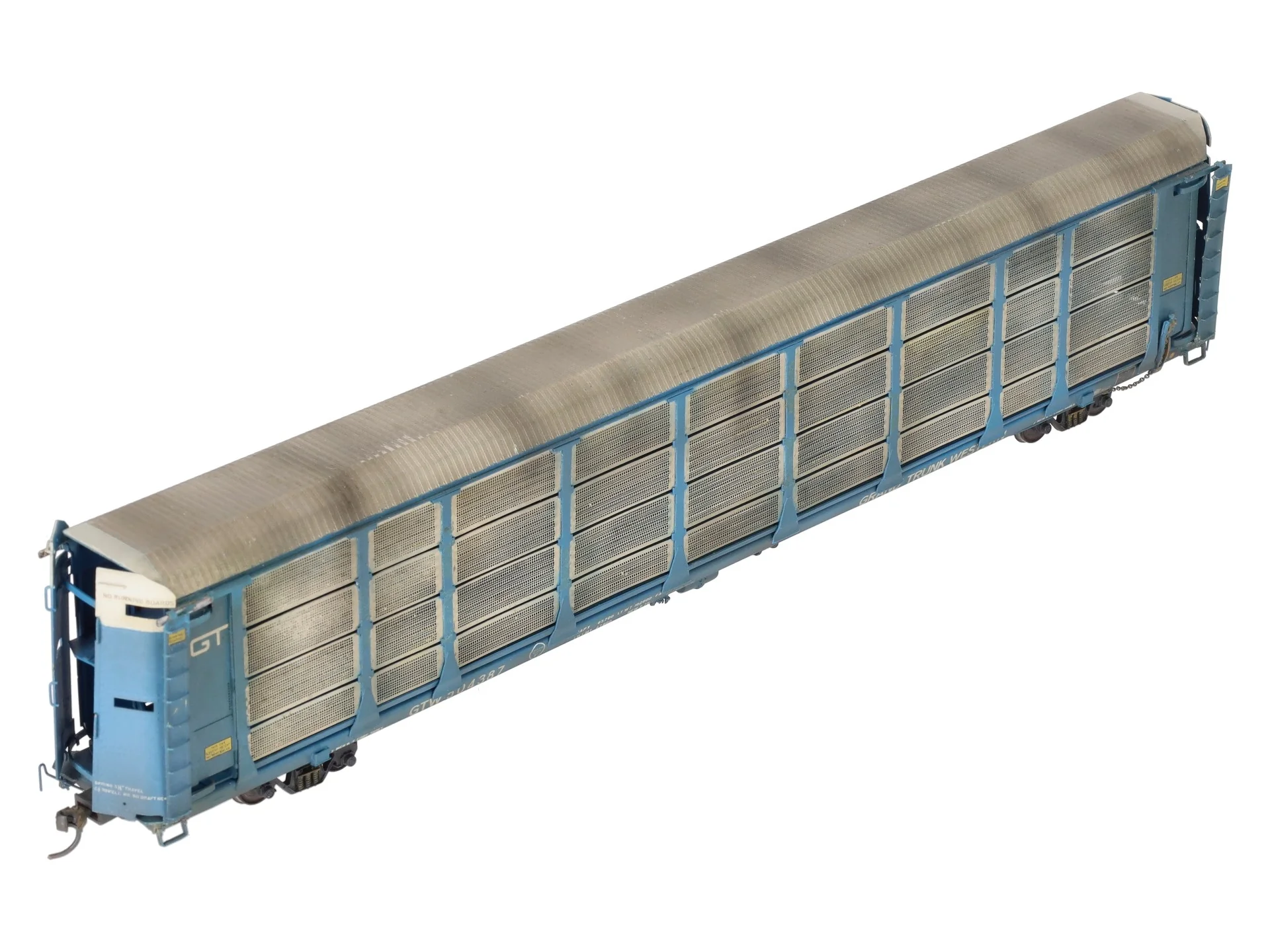 Overland 1323 HO BRASS Custom GTW Auto Rack Bi-Level Thrall w/ Closed Sides/Box - Image 10