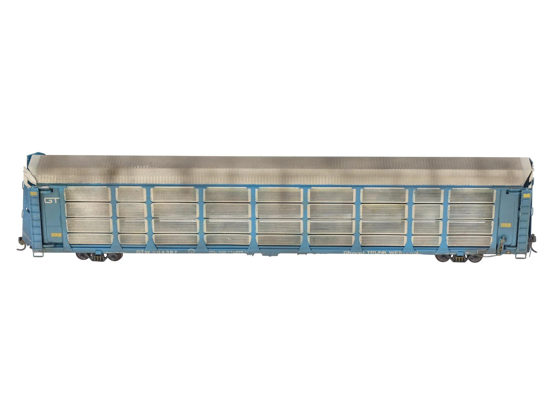 Overland 1323 HO BRASS Custom GTW Auto Rack Bi-Level Thrall w/ Closed Sides/Box - Image 11