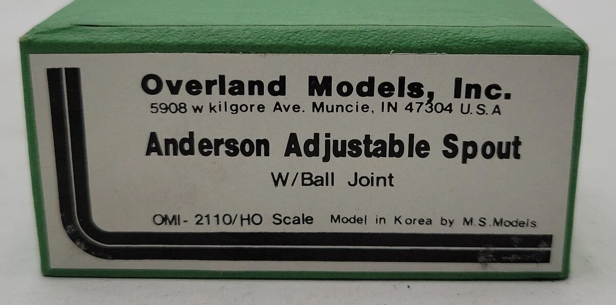 Overland 2110 BRASS HO Scale Anderson Adjustable Spout w Ball Joint EX/Box - Image 5