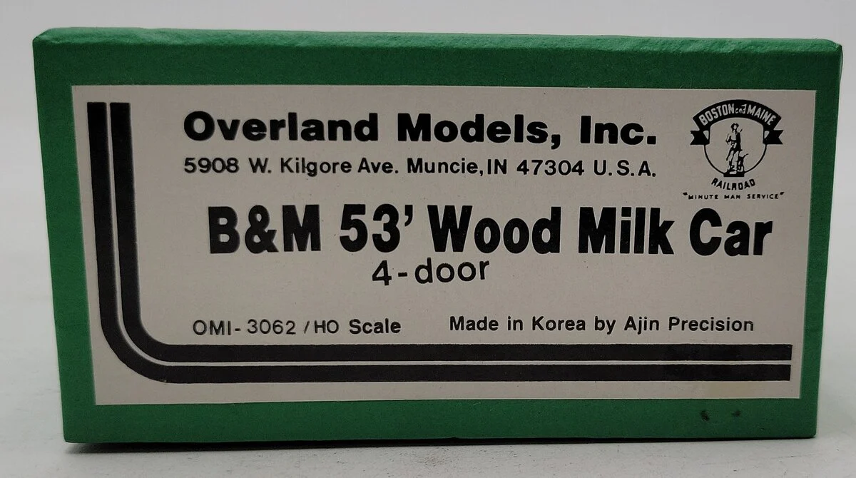 Overland 3063 HO Scale BRASS B&M 53' Wood Caboose w/ 4 Door - Unpainted EX/Box - Image 7