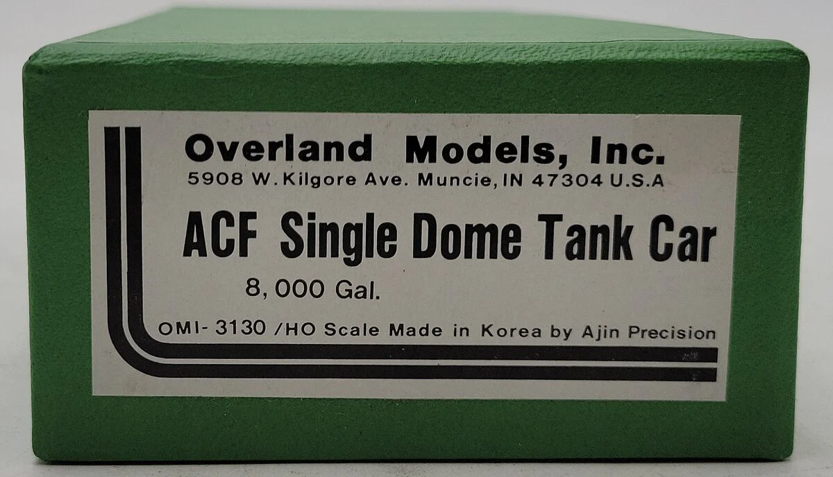 Overland 3130 HO Scale BRASS ACF Single Dome 8,000 Tank Car EX/Box - Image 8