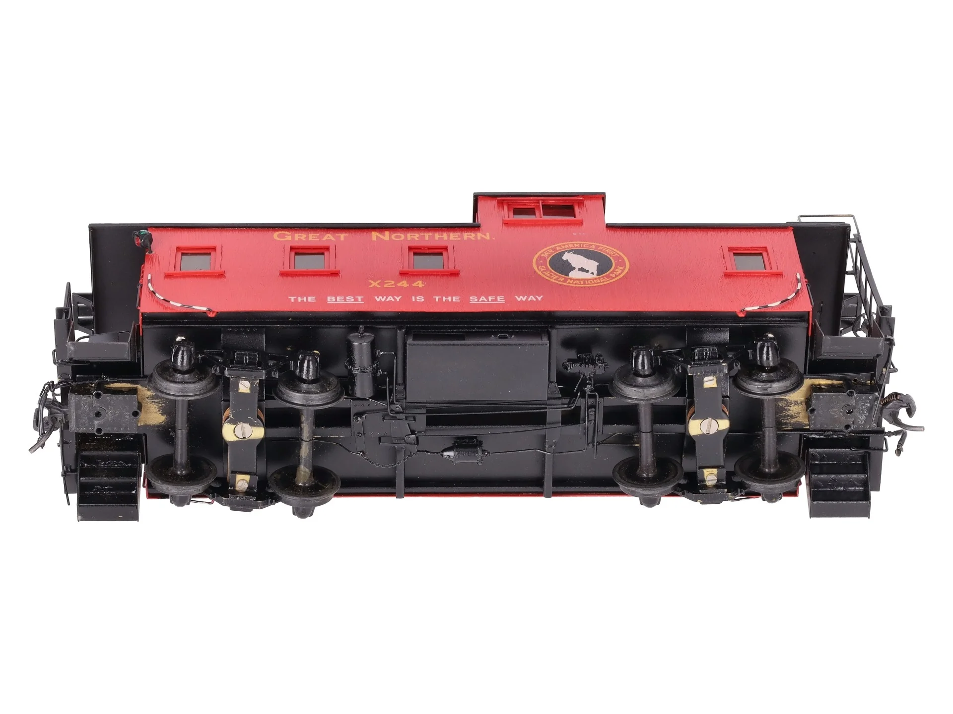 Overland O Brass Great Northern 30' Wood Caboose #X244 - Custom (2-Rail)/Box - Image 6