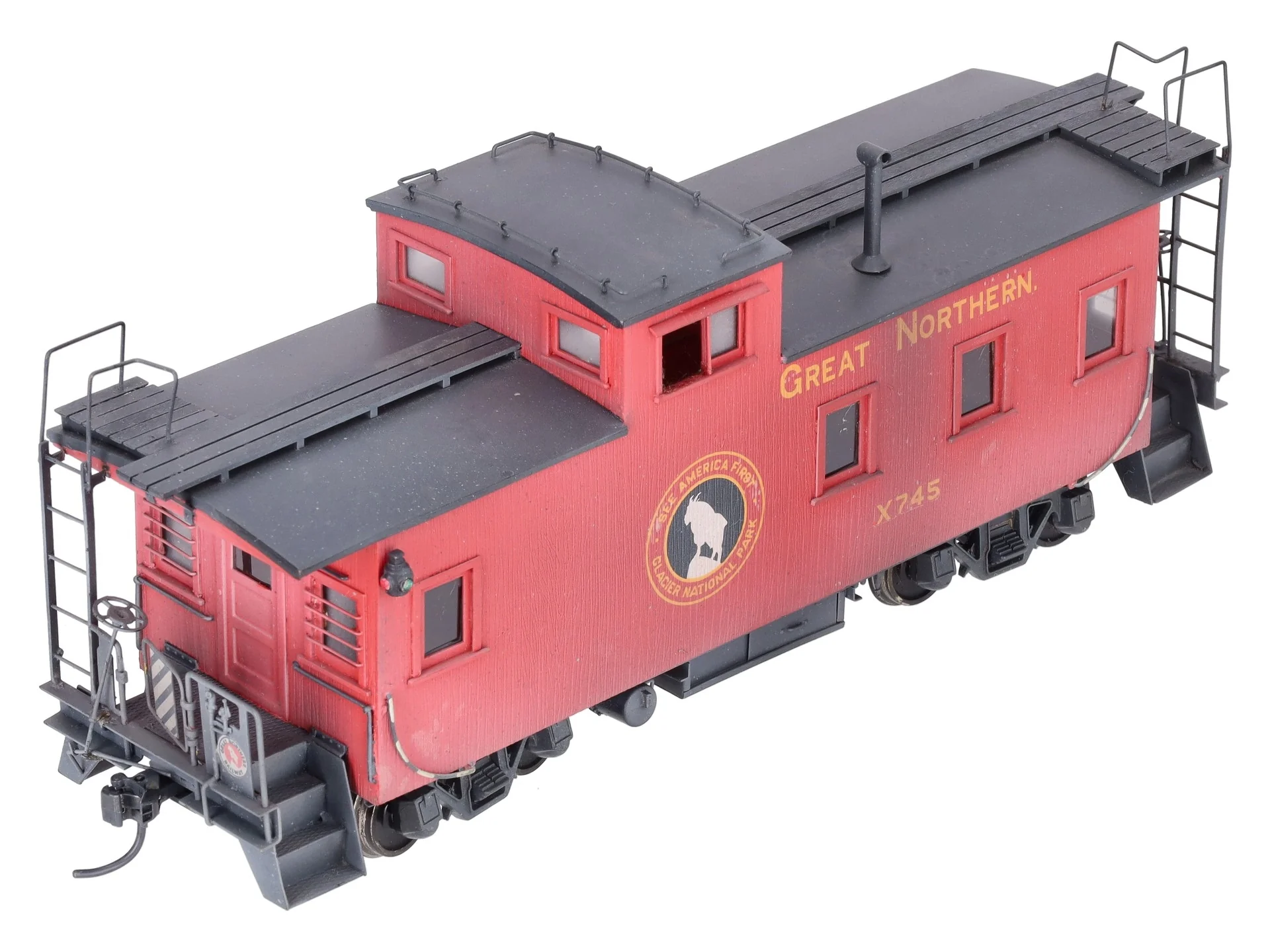 Overland O Brass Great Northern 30' Wood Caboose #X745 - Custom (2-Rail)/Box - Image 10