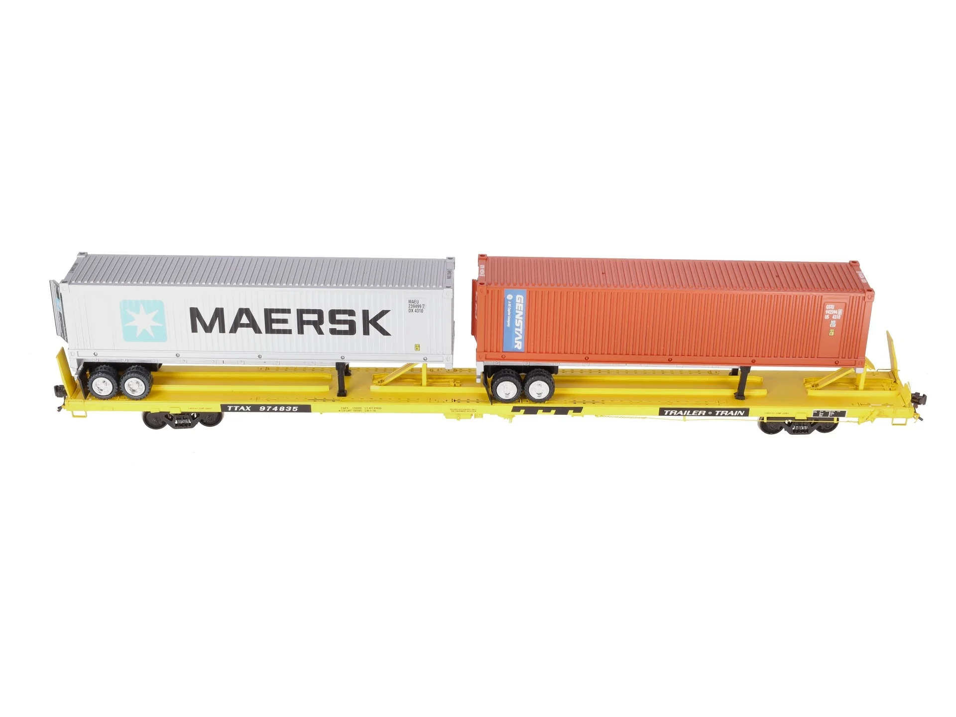 Overland OMI-0091 O 2-Rail BRASS TTAX Trailer Train #974835 w/ Container Load EX/Box - Image 11