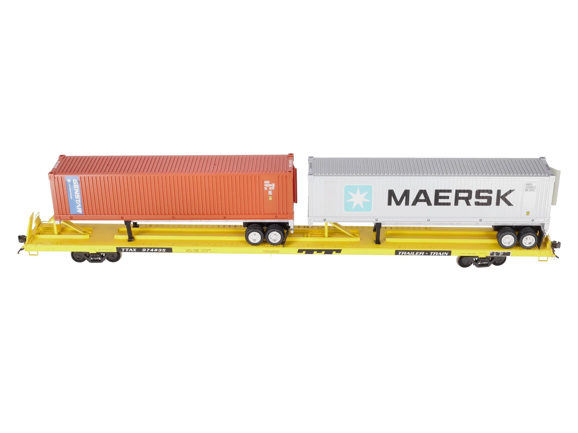 Overland OMI-0091 O 2-Rail BRASS TTAX Trailer Train #974835 w/ Container Load EX/Box - Image 7