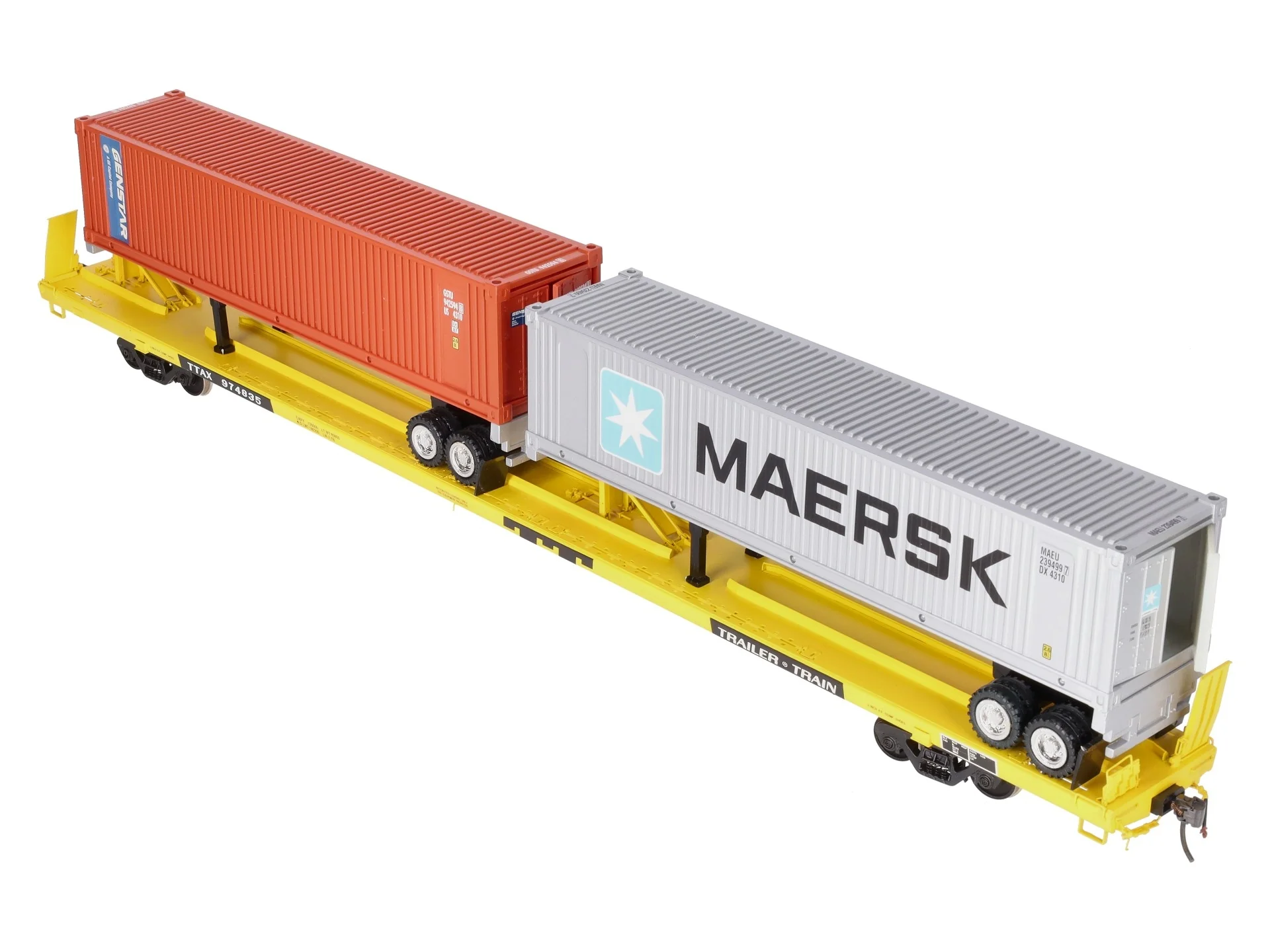 Overland OMI-0091 O 2-Rail BRASS TTAX Trailer Train #974835 w/ Container Load EX/Box - Image 8