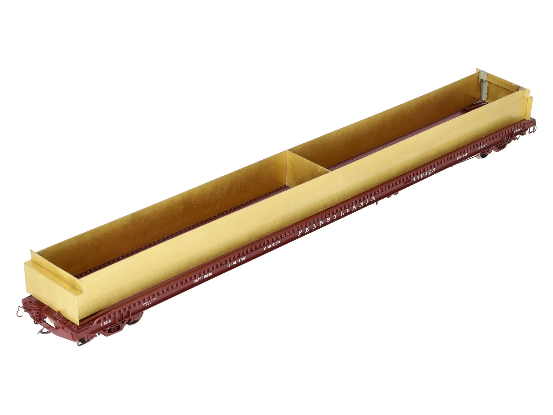 Overland OMI-0094 O Brass Pennsylvania RR F-39 Trucktrain Flatcar #470523 2R EX/Box - Image 10