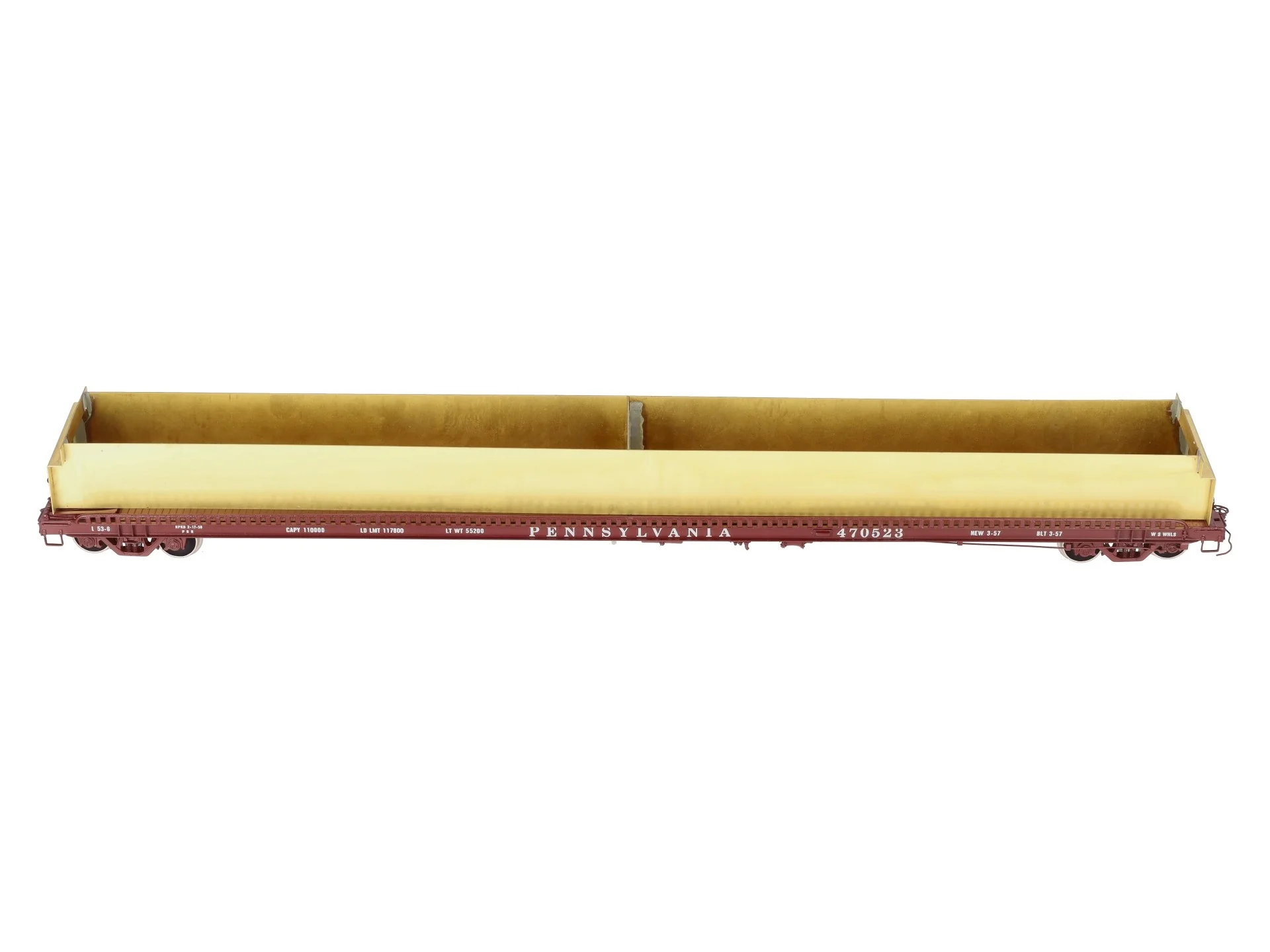 Overland OMI-0094 O Brass Pennsylvania RR F-39 Trucktrain Flatcar #470523 2R EX/Box - Image 11