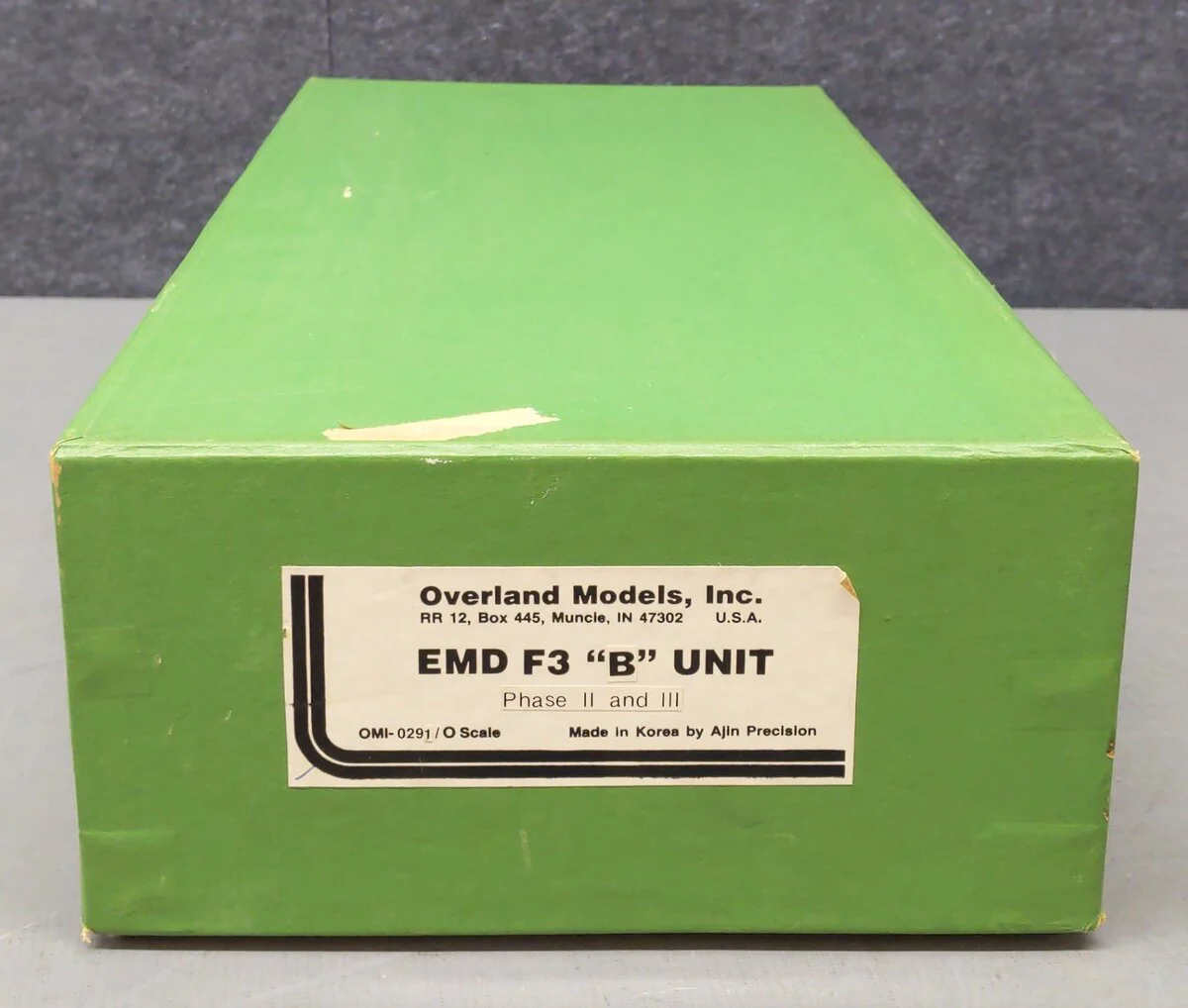 Overland OMI-0291 O Scale BRASS Powered EMD F-3B Diesel Locomotive (Box Only) EX
