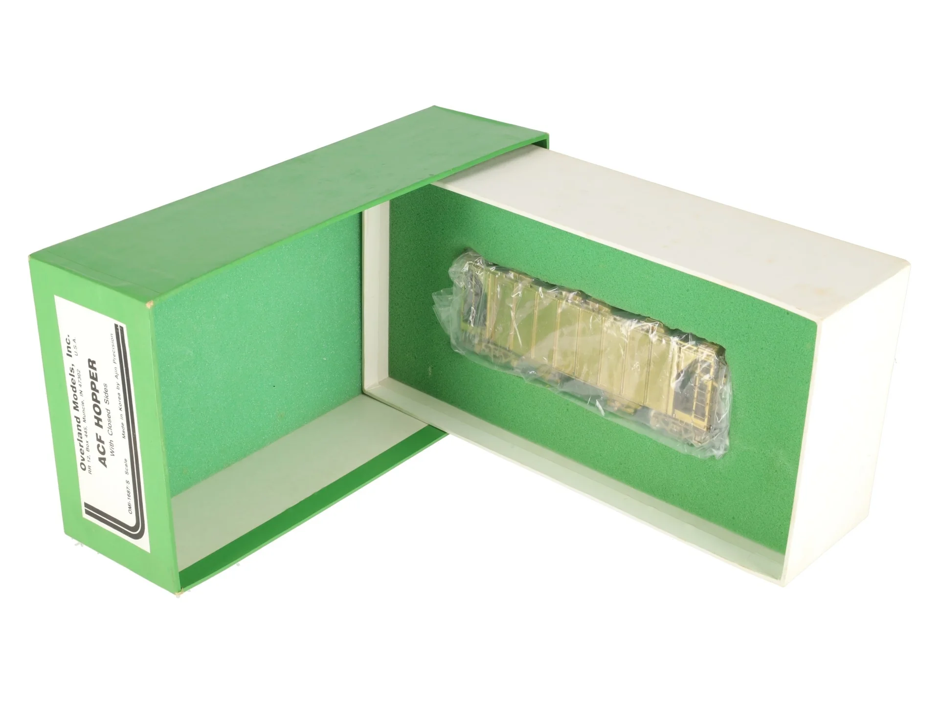 Overland OMI-1687 S Gauge BRASS ACF Quad-Bay Covered Hopper Car EX/Box - Image 12