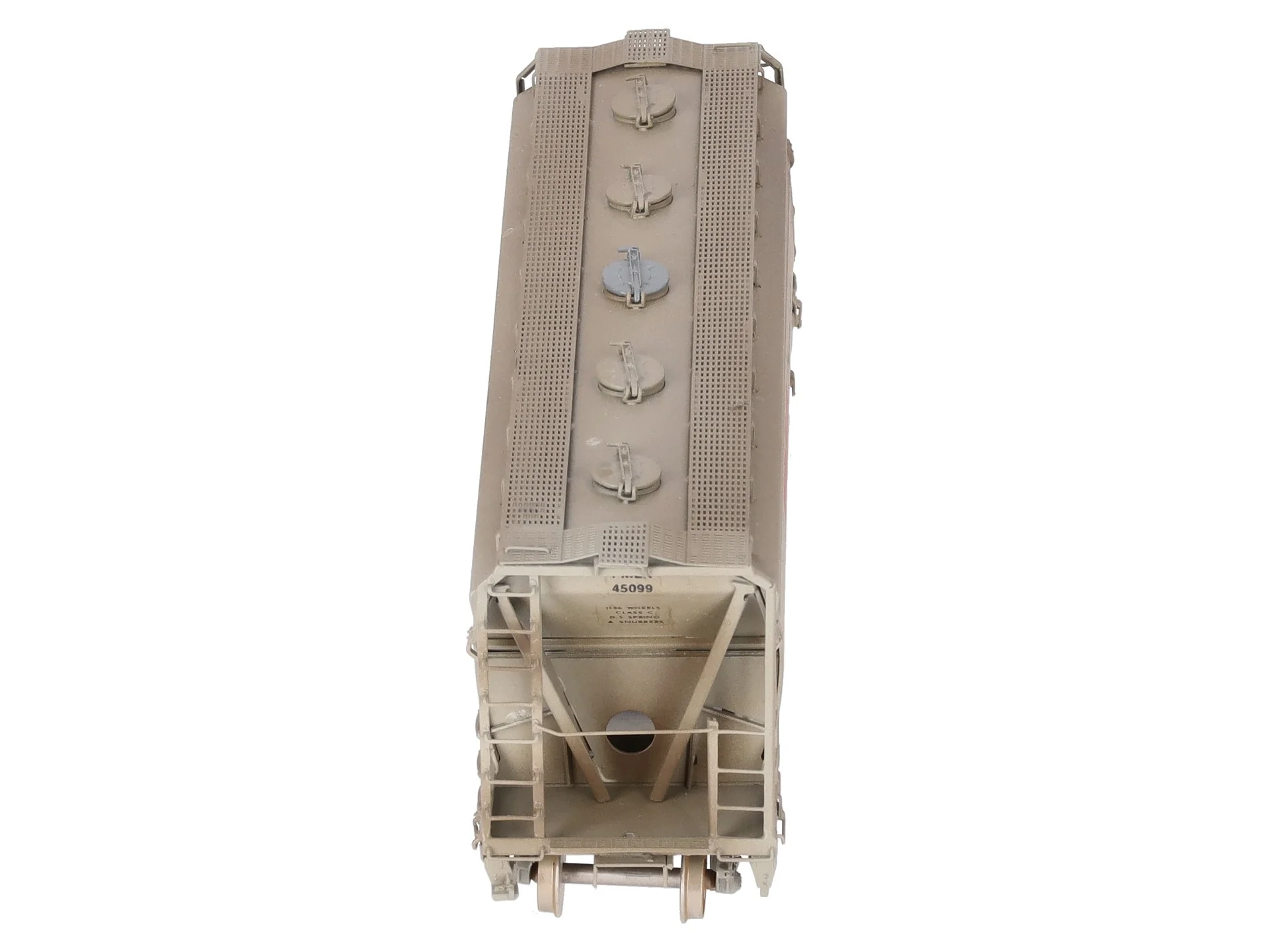 Overland OMI-3094 HO BRASS Custom FMC 3-Bay Centerflow 3560 Covered Hopper/Box - Image 9