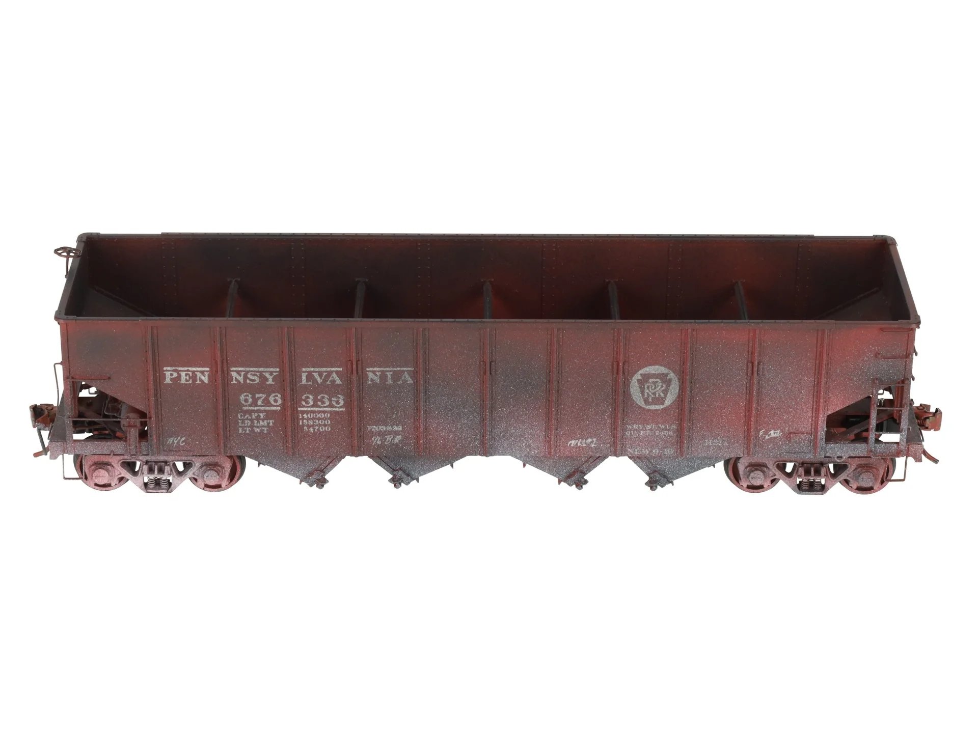 Pacific Limited PL-850 O Brass PRR H-21a Hopper (2-Rail) -Painted/Box - Image 4