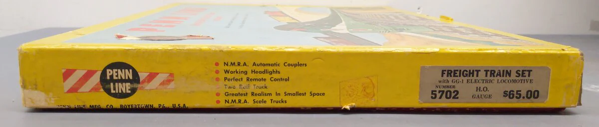 Penn Line 5702 HO Scale Pennsylvania RR GG-1 Electric Freight Train Set EX/Box - Image 8