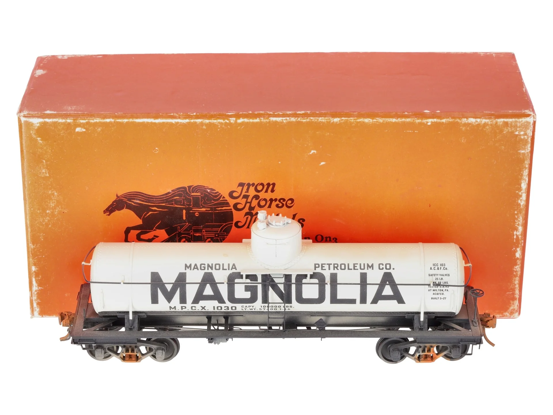 Precision Scale Co. 15527 O Brass MPCX ACF 8,000 Gallon Tank Car #1030 Custom 2R/Box