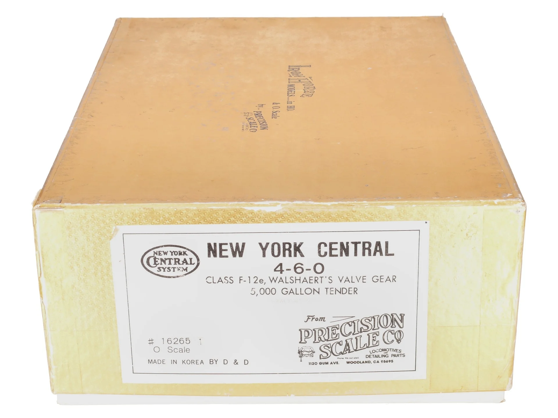 Precision Scale Co. 16265-1 O Brass NYC 4-6-0 Steam Loco & Tender #1251 2R - CP/Box - Image 12