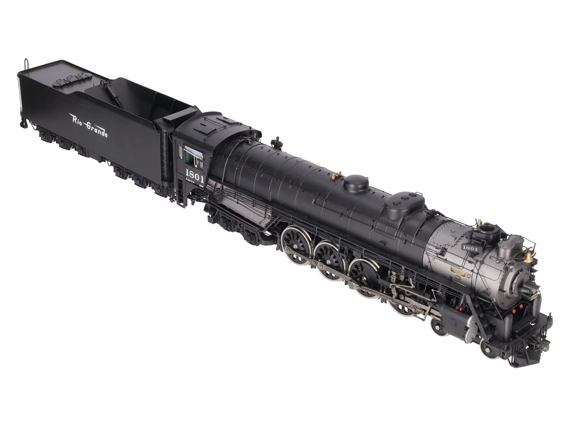 Precision Scale Co 17247-2 O 2R Brass D&RGW 4-8-4 M-68 Steam Loco & Tender #1801 EX/Box - Image 2