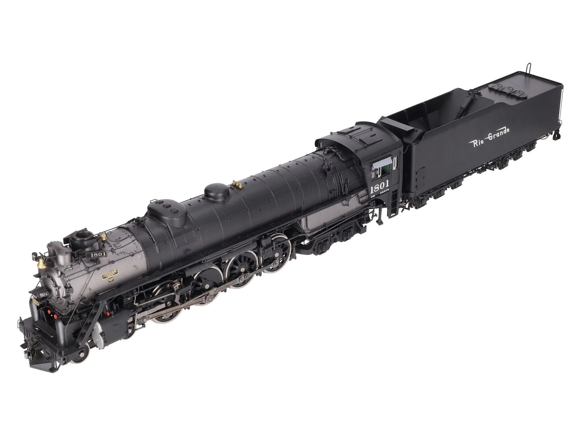Precision Scale Co 17247-2 O 2R Brass D&RGW 4-8-4 M-68 Steam Loco & Tender #1801 EX/Box - Image 4