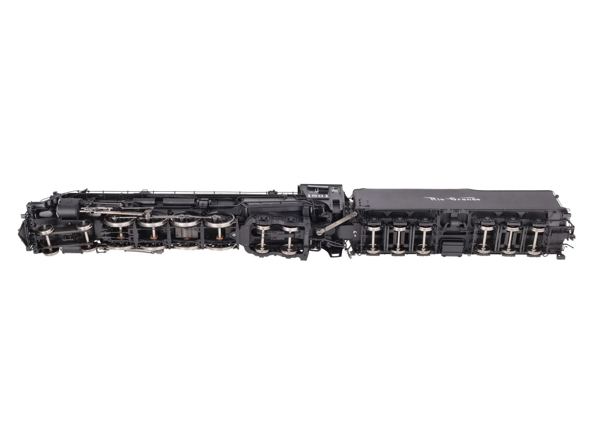 Precision Scale Co 17247-2 O 2R Brass D&RGW 4-8-4 M-68 Steam Loco & Tender #1801 EX/Box - Image 6
