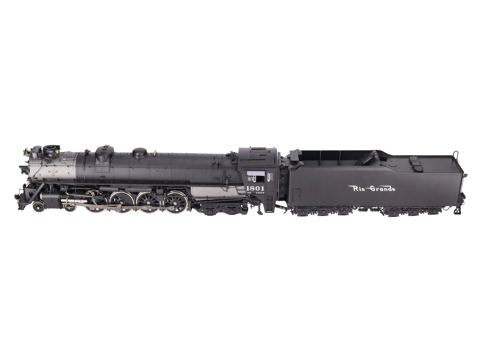 Precision Scale Co 17247-2 O 2R Brass D&RGW 4-8-4 M-68 Steam Loco & Tender #1801 EX/Box - Image 7
