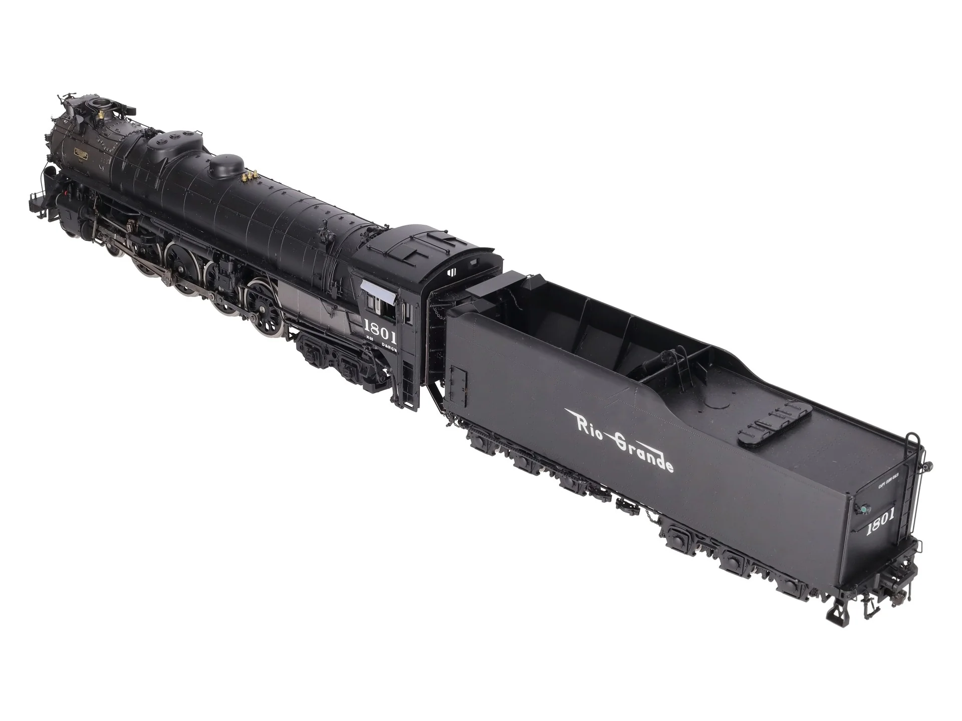 Precision Scale Co 17247-2 O 2R Brass D&RGW 4-8-4 M-68 Steam Loco & Tender #1801 EX/Box - Image 8
