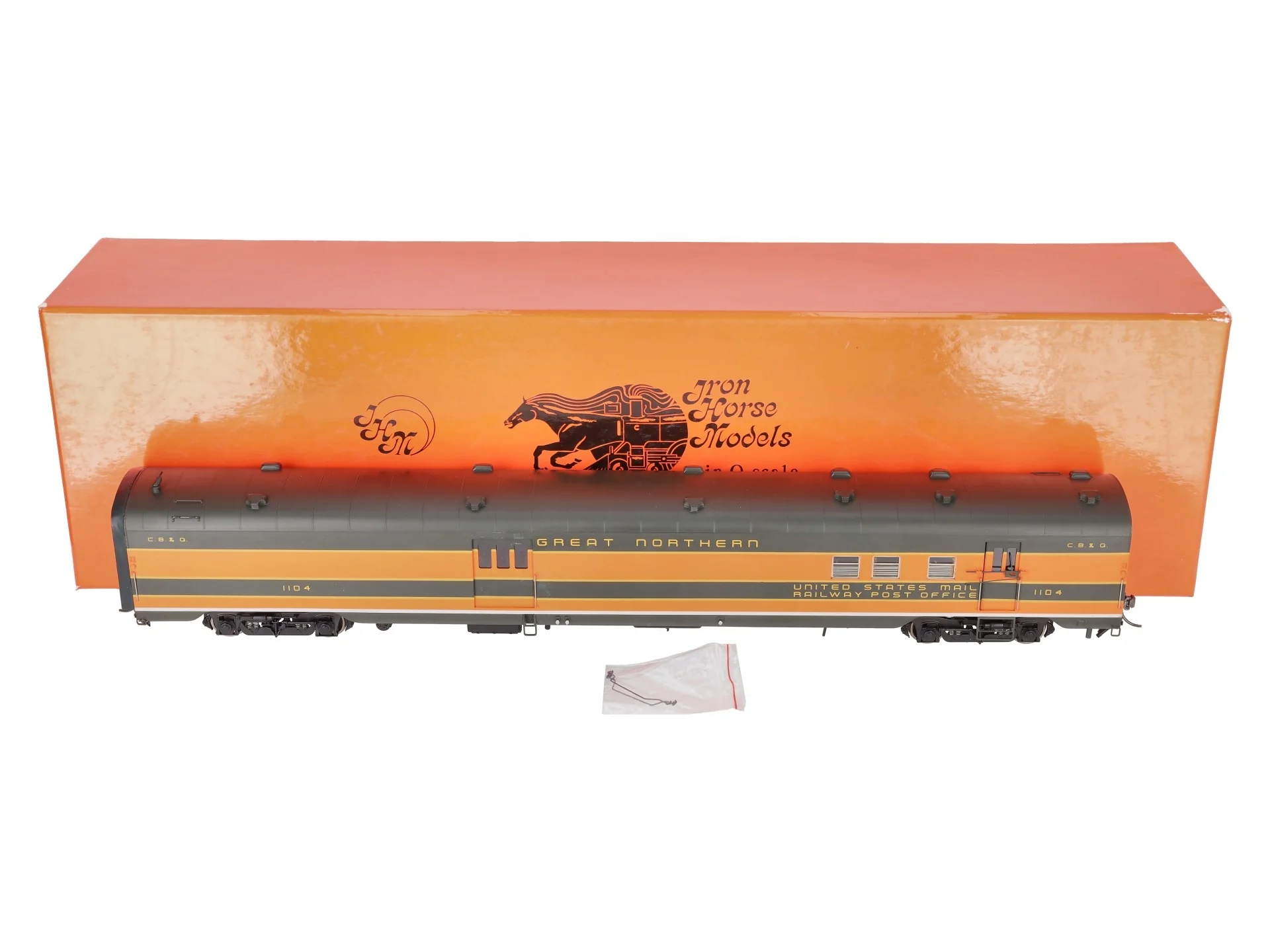 Precision Scale Co. 17411-1 O Scale BRASS CB&Q RPO/Baggage Car #1104 [2-Rail] LN/Box