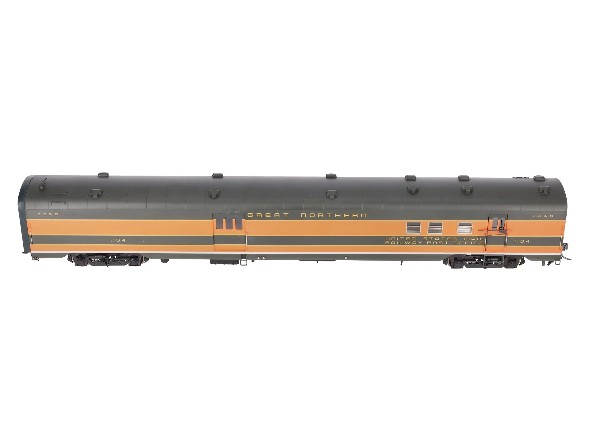 Precision Scale Co. 17411-1 O Scale BRASS CB&Q RPO/Baggage Car #1104 [2-Rail] LN/Box - Image 4