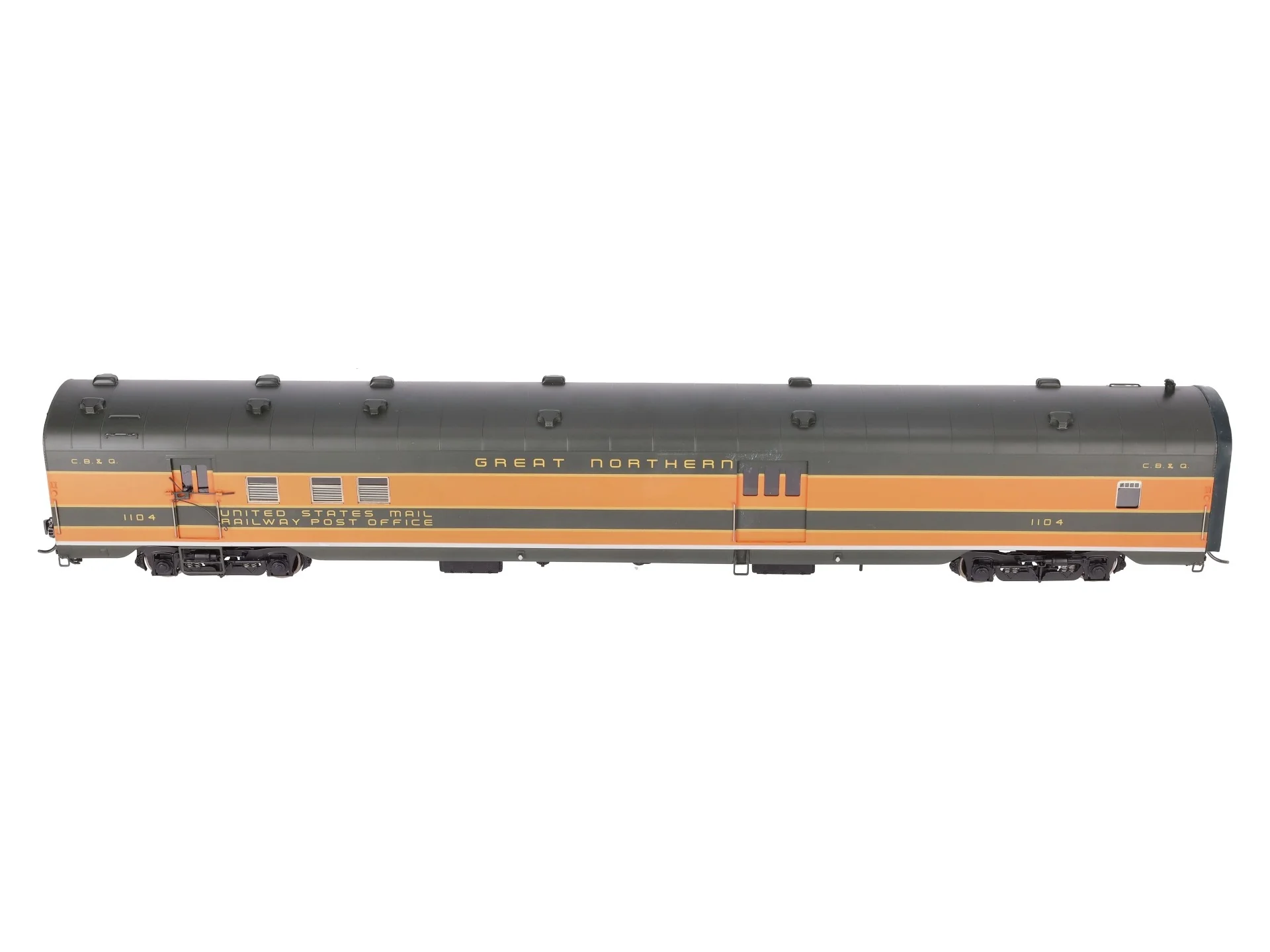Precision Scale Co. 17411-1 O Scale BRASS CB&Q RPO/Baggage Car #1104 [2-Rail] LN/Box - Image 8