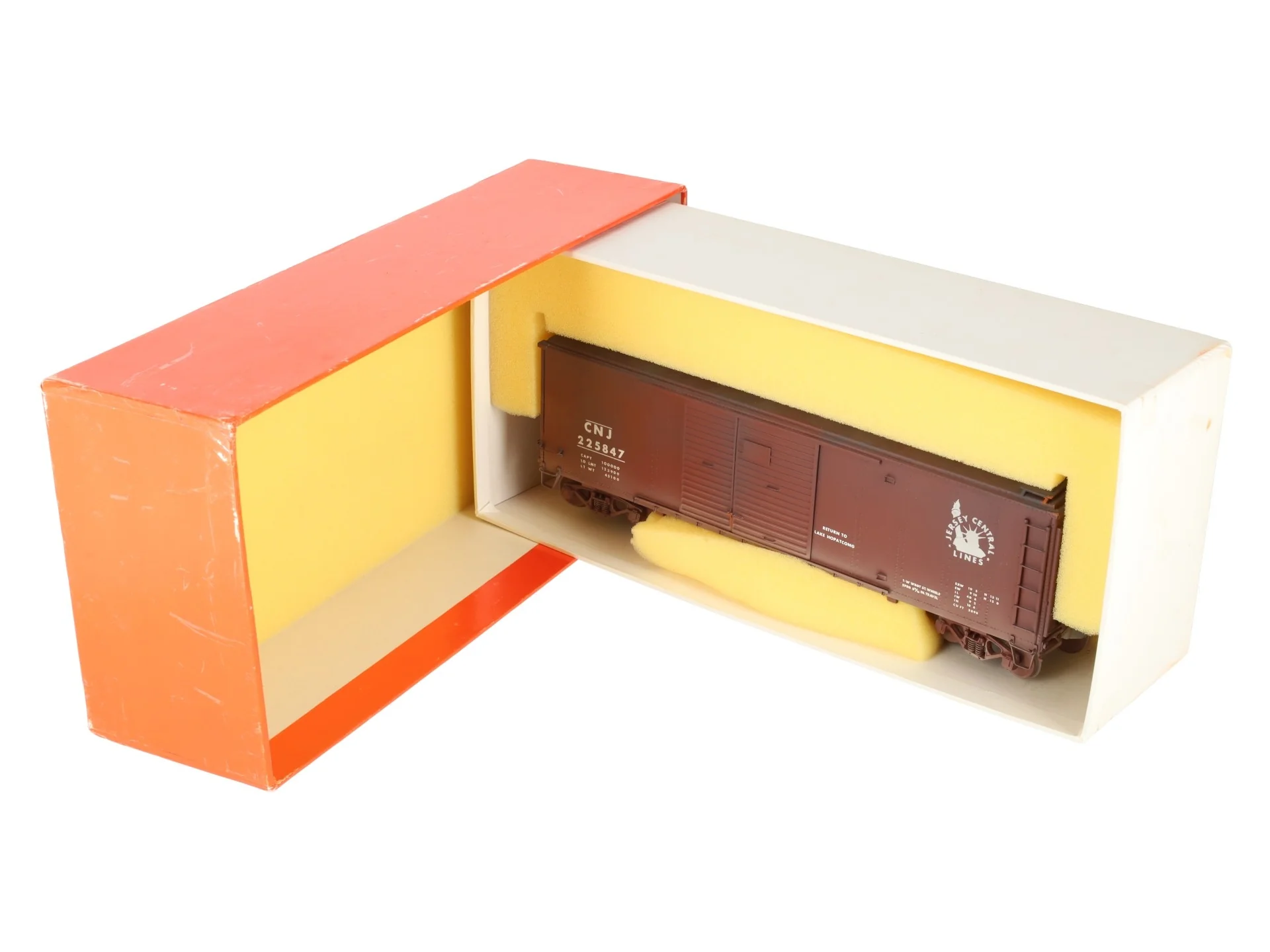 Precision Scale Company 15483 O BRASS CNJ X-28 Boxcar (Weathered) - 2 Rail/Box - Image 11