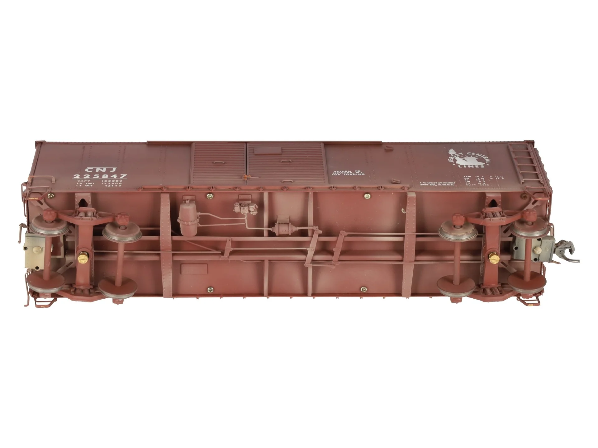 Precision Scale Company 15483 O BRASS CNJ X-28 Boxcar (Weathered) - 2 Rail/Box - Image 6