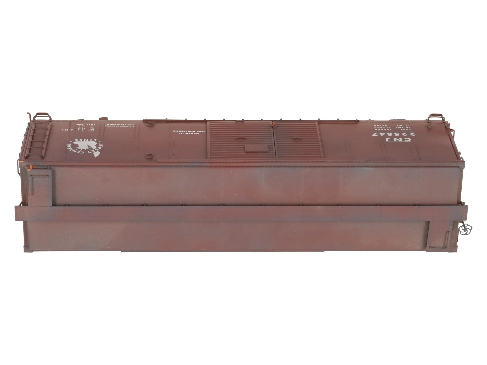 Precision Scale Company 15483 O BRASS CNJ X-28 Boxcar (Weathered) - 2 Rail/Box - Image 7