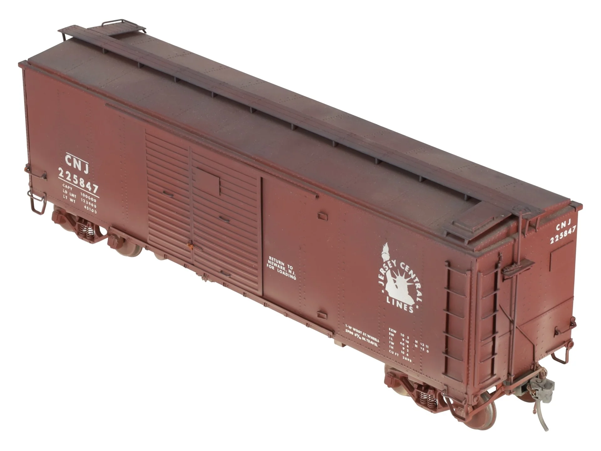 Precision Scale Company 15483 O BRASS CNJ X-28 Boxcar (Weathered) - 2 Rail/Box - Image 8