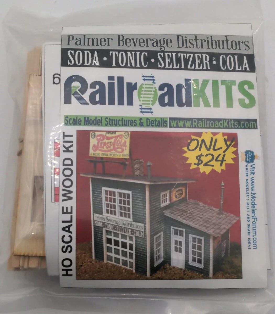 Railroad Kits HO Palmer Beverage Distributers Soda Tonic Seltzer Cola Build Kit