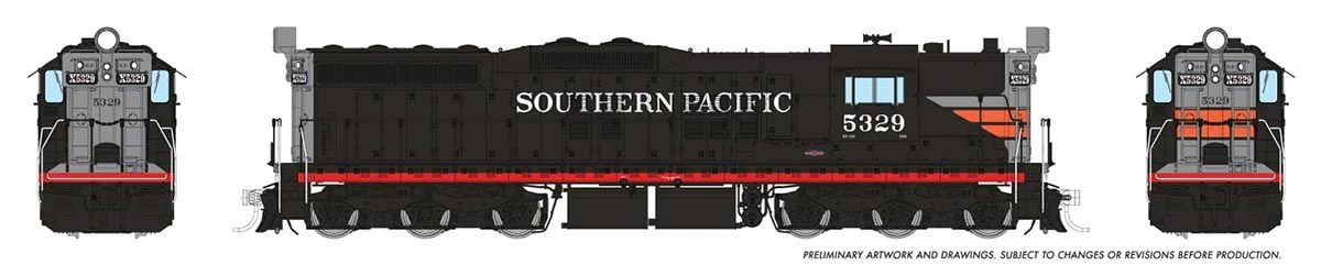 Rapido Trains 050212 HO SP Black Widow EMD SD7 Diesel Locomotive DC/Silent #5329