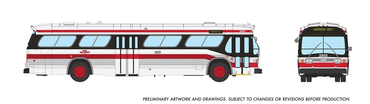 Rapido Trains 751105 HO TTC Modern scheme Deluxe New Look Bus #2855