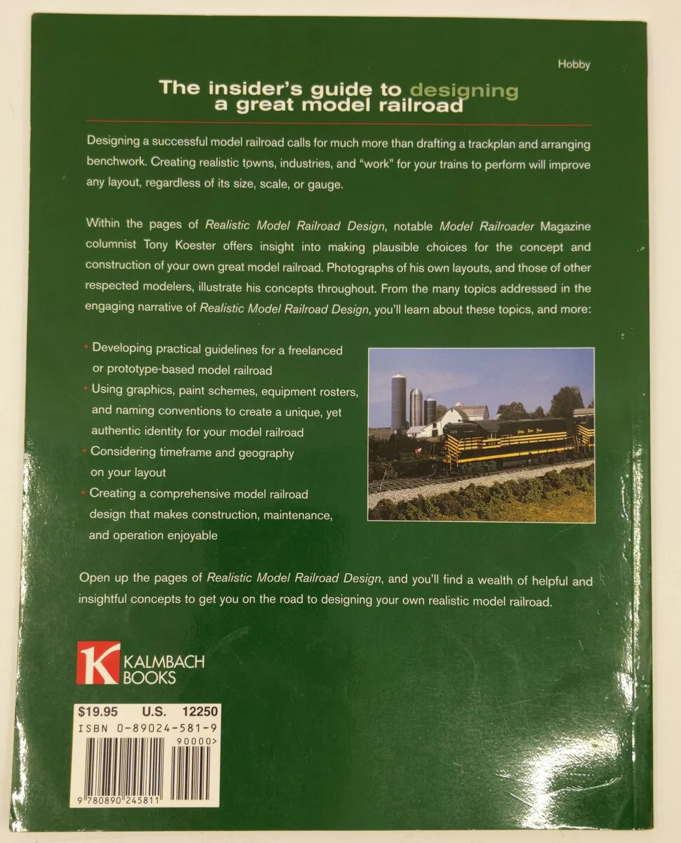 Realistic Model Railroad Design Paperback Book By Tony Koester VG - Image 2